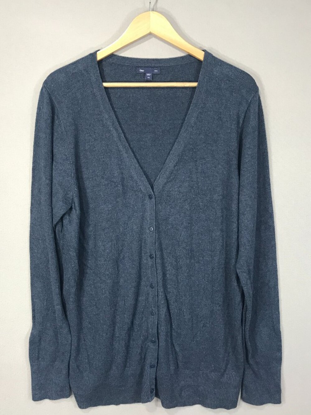 Gap Sweater Women's 2XL Blue Cardigan Button Up Long Sleeve V-Neck